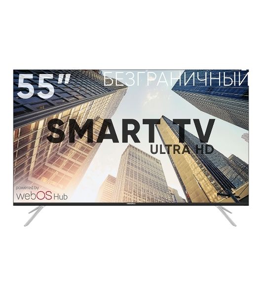 Телевизор SoundMax 55" SM-LED55M06SU\W черный LED UHD 60Hz Smart TV webOS 1.5GB/8GB