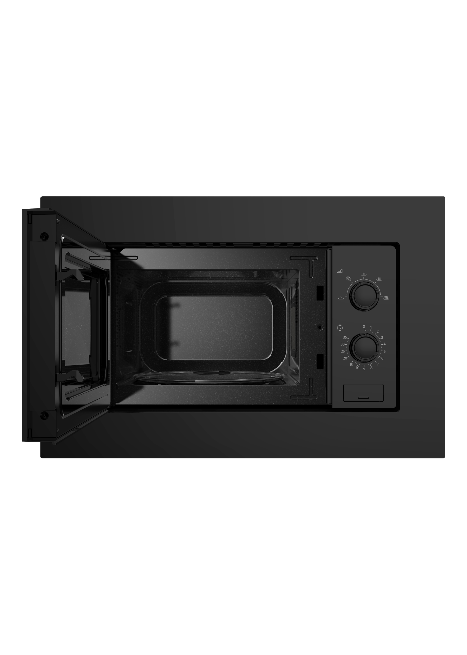 Встраиваемая микроволновая печь Beko BMOB20102CB черный, 20 л, 700 Вт, переключатели - кнопки, поворотный механизм