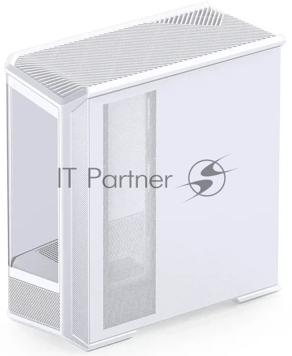 Корпус без блока питания Case JONSBO D400, Midi-Tower, TG, no fan, 2xUSB-A 3.0 + 1xUSB-C 3.2, ATX, mATX, mITX White