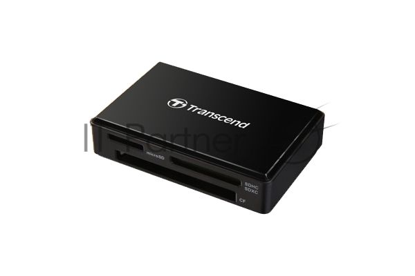 Кард-ридер Transcend RDF8/черный/SDXC,SDHC,microSDXC,microSDHC,CompactFlash,CompactFlash/USB 3.0/пластик