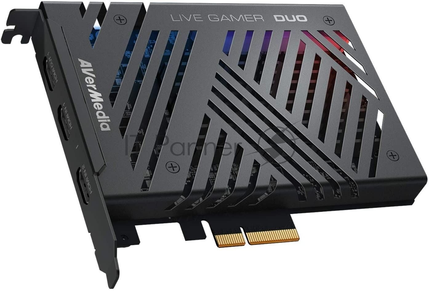 Карта видеозахвата Avermedia Live Gamer DUO, PCI-Express x4 Gen 2, 2xHDMI, 2160p60 HDR, (GC573), RTL