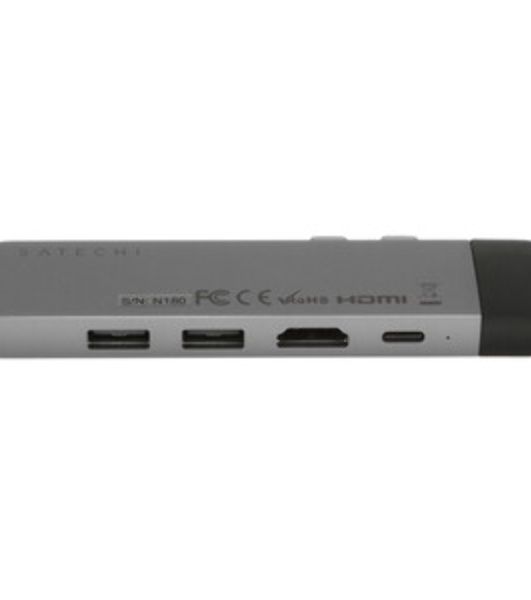 USB-концентратор Satechi ST-TCPHES, USB Type-C, USB 3.0/RJ-45/USB Type-C/HDMI/microSD, USB