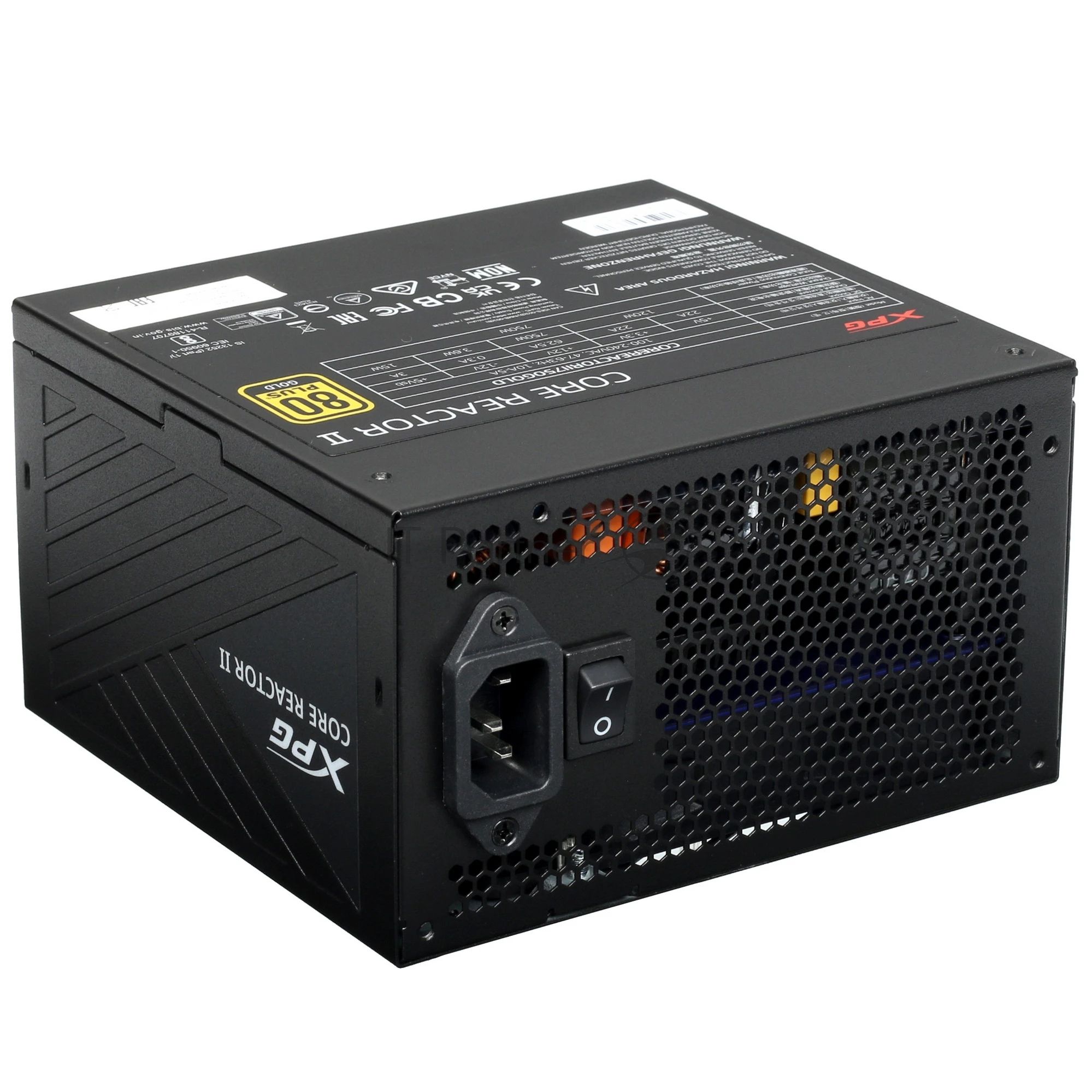 Блок питания ADATA XPG Core Reactor II COREREACTORII750GOLD RTL (COREREACTORII750G-BKCEU), 750Вт, 80 PLUS Gold, 120мм, модульный, черный