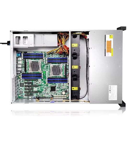 Серверный корпус Gooxi RMC4124-670-HSE-D 4U 24bay chassis,Expander backplane rear 2*2.5"SAS/SATA 1300W 1+1 EU power cables rail kit