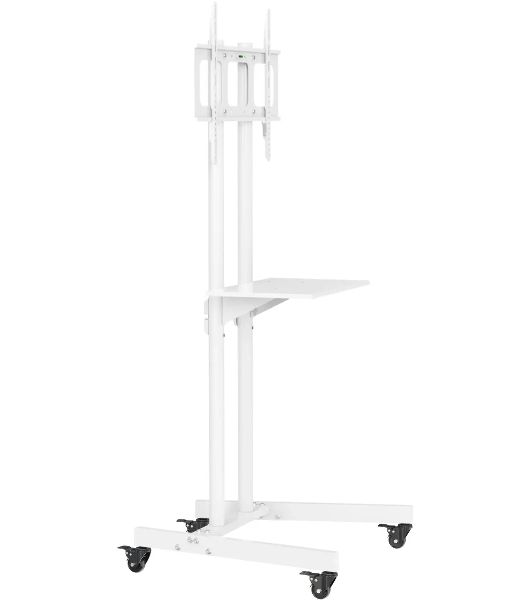 Стойка для телевизора Cactus CS-ST04 белый, 37"-70" макс. 68 кг, напольный, мобильный