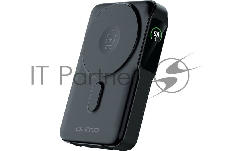 Портативный аккумулятор QUMO Future Magnetic PowerAid 10000mAh Ultra 5in1 W15 черный FMPA-10C-S2