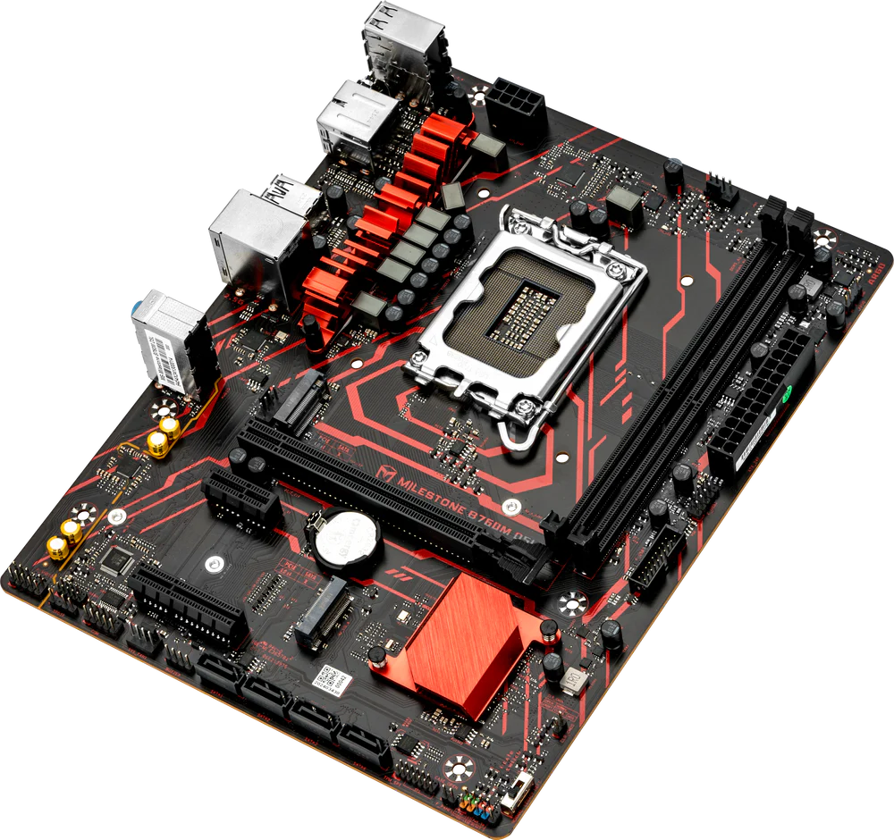 Материнская плата MAXSUN MS-Milestone B760M D5L V2, LGA1700, Intel B760, 2xDDR5, 4xSATA, 2xM.2, 1xPCIe 4.0 x16, 1xPCIe 3.0 x4, 1xPCIe 3.0 x1, 1xHDMI, 1xDP, 1x2.5Gb LAN, 4xUSB-A 5Gbps, 4xUSB-A 2.0, 3x3.5 мм, 5.1, mATX