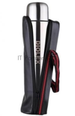 Термос Diolex DX-750-B 750 мл, с узкимгорлом, в чехле, нержавеющая сталь