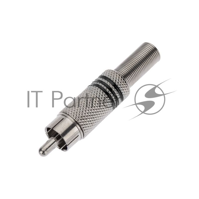 Разъем штекер PROconnect RCA металл под винт ZN черный/красный