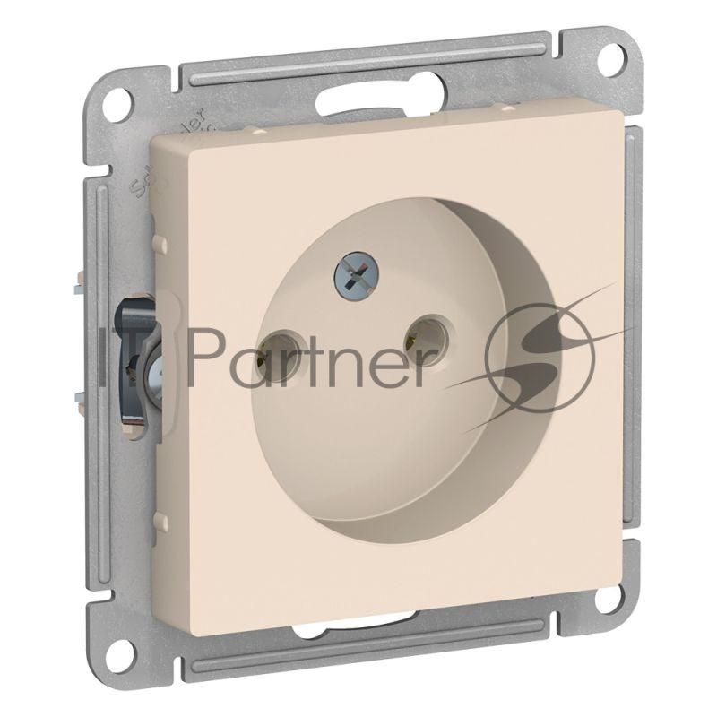 Механизм розетки 1-м СП AtlasDesign без заземл. 16А беж. SchE ATN000241