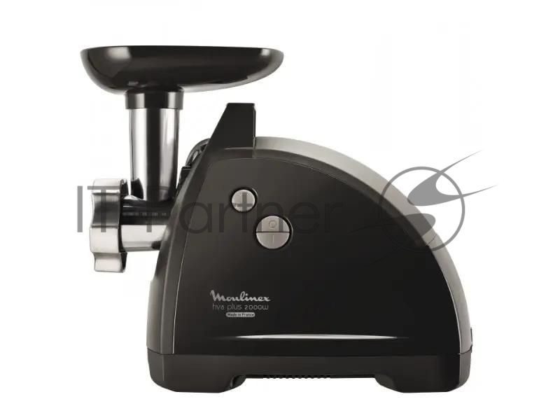 Мясорубка электрическая Moulinex ME684832 черный, 2000 Вт, 3.5 кг/мин, реверс, защита от перегрузки, насадки - 10
