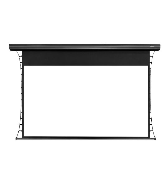 Экран с электроприводом Lumien Cinema Control 185x230 см (раб.область 125х222 см) (100") Matte White FiberGlass черная кайма по периметру, доп.черная область 55 см, триггер., RS232, IR, RF управл. в комплекте, белый корпус 16:9