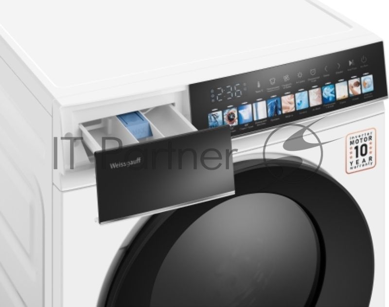 Стиральная машина Weissgauff WMD 59211 Touch Inverter белая, загрузка фронтальная 10.5кг, 1200 об/мин., класс: A+++