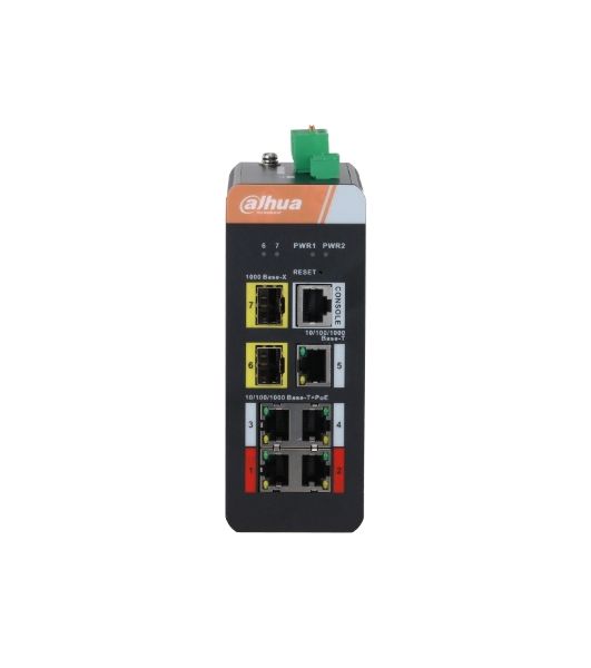 Коммутатор Dahua DH-IS4207-4GT-120 5G 2SFP 4PoE 120W неуправляемый