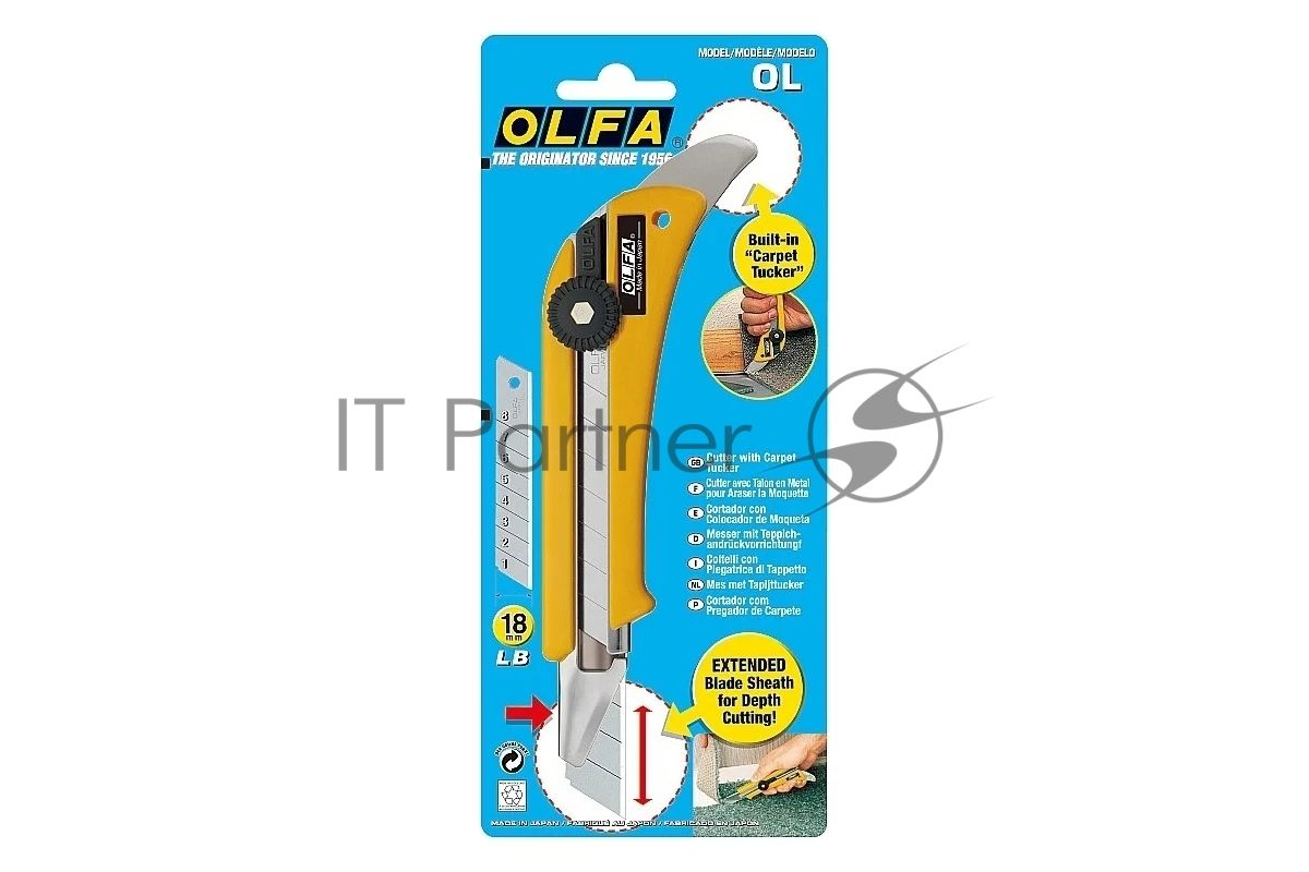 Канцелярский нож OLFA OL-OL пластик нерж.сталь 1.8см