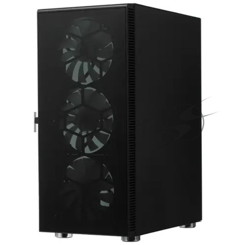 Компьютерный корпус Montech X3 GLASS, без БП, ATX 6x120мм 2xUSB 3.0 1xUSB3.1 audio bott PSU, черный