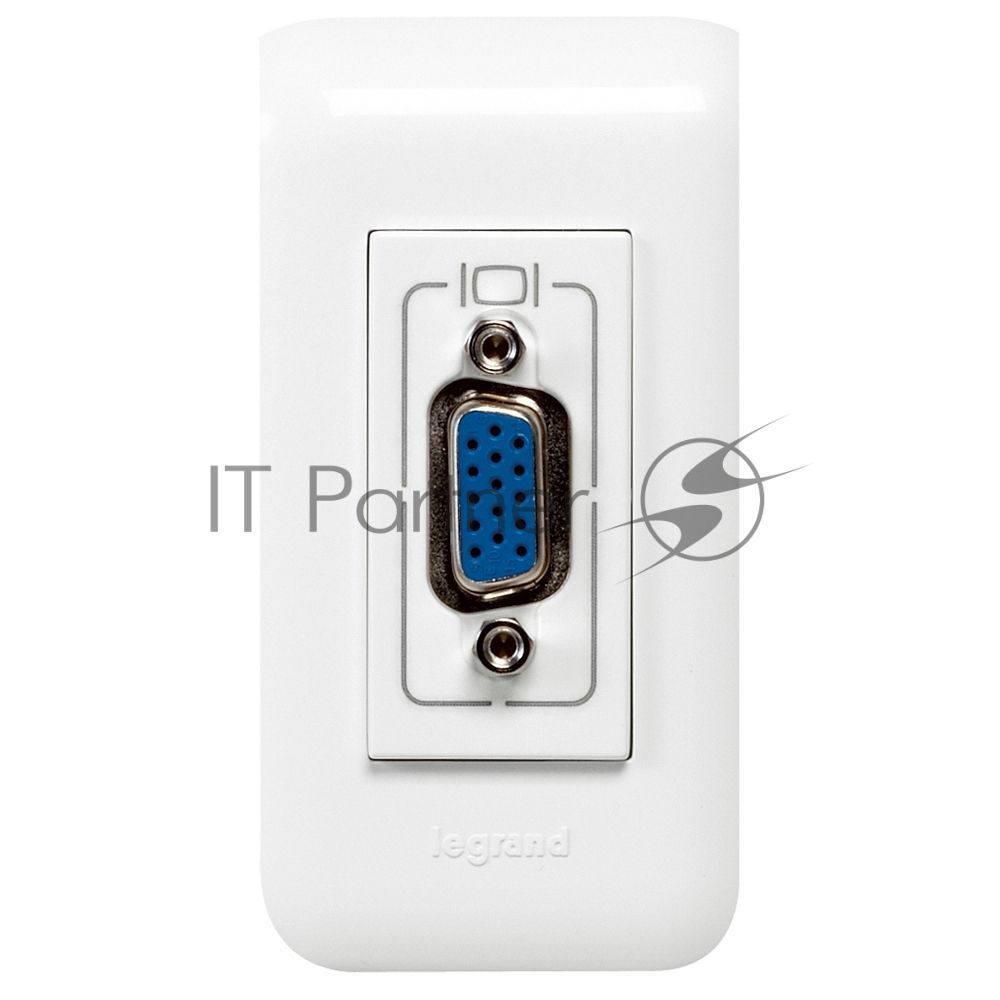 Розетка HD15 Mosaic 1м 078777 Legrand белая +шнур