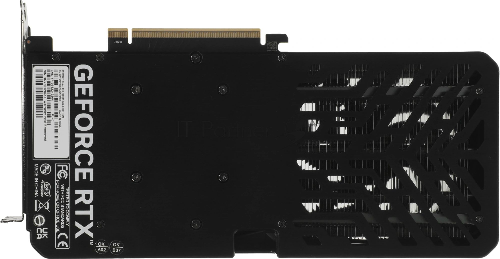 Видеокарта Palit GeForce RTX 5060 Ti DUAL, 8 GB GDDR7, 128 bit, 3xDisplayPort, HDMI, GPU 2407 MHz