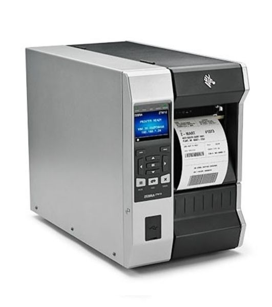 Принтер этикеток термотрансферный Zebra ZT610 4", 203 dpi, 356 мм/сек, Bluetooth, RS-232, USB, USB Host, Wi-Fi, серый
