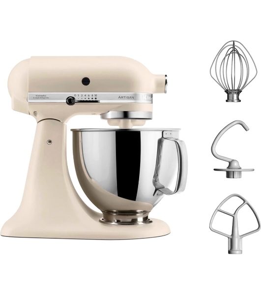 Настольный миксер с откидным блоком KitchenAid 5KSM125EMH Artisan 4.8 л, кремовый