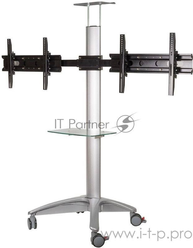 Подставка для телевизора Arm Media PT-STAND-15 (комплект из двух коробок) серебристый 26"-65" макс.120кг напольный наклон