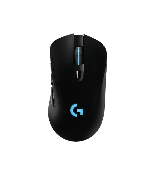 Мышь игровая Logitech G703 Lightspeed черная, сенсор 100-25600dpi (Hero25K), беспроводная 2.4GHz + USB 1,8м, 5 программируемых кнопок + колесо прокрутки, RGB-подсветка, под правую руку