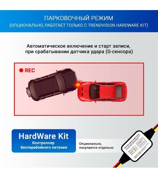 Видеорегистратор с радар-детектором TrendVision Hybrid Signature Real 4K 2CH GPS ГЛОНАСС