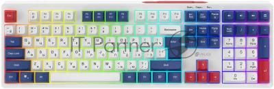 Клавиатура Oklick 725G проводная, USB Type-A, белый/красный