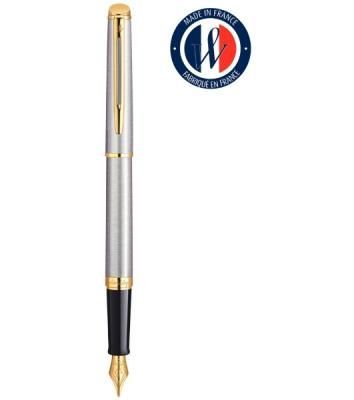 Ручка перьевая Waterman Hemisphere (CWS0920310) Steel GT F сталь нержавеющая/позолота, подарочная коробка