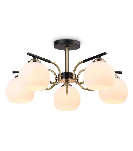 Светильник Ambrella light TR303312/5 BK/SB/FR черный/бронза/белый матовый E27*5 max 60W D560*250