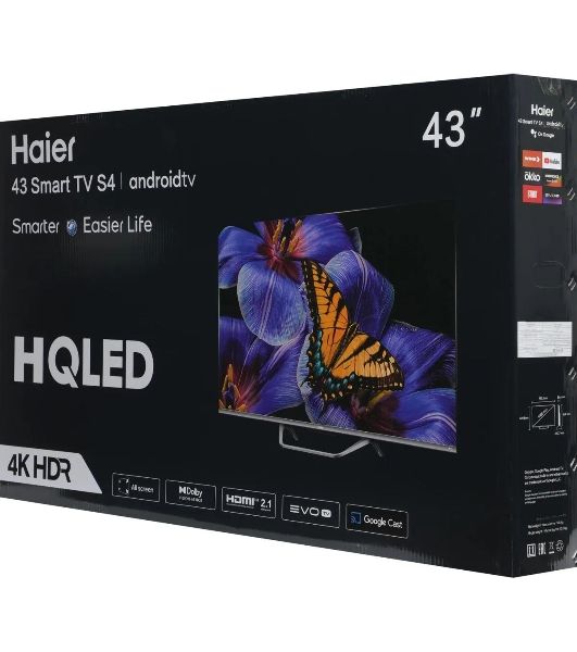 Телевизор Haier 43" DH1VYMD01RU cеребристый HQ-LED UHD 60Hz Smart TV 2GB/16GB