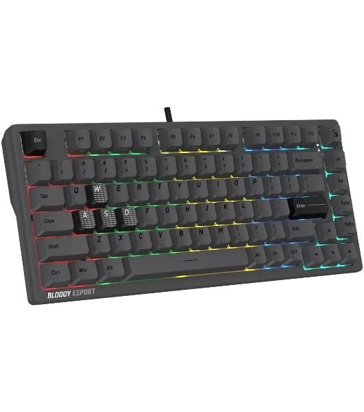 Клавиатура A4Tech Bloody MS76 проводная, USB Type-A, темно-серый