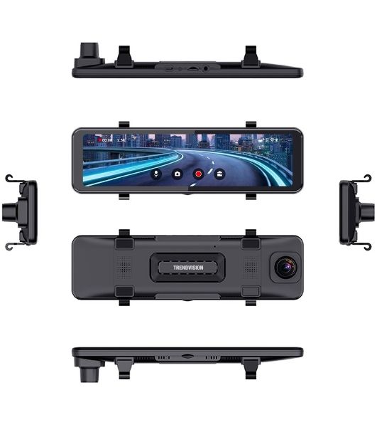 Видеорегистратор TrendVision CarPlay Mirror, 3840x2160, 11", с камерой заднего вида, G-сенсор, датчик движения