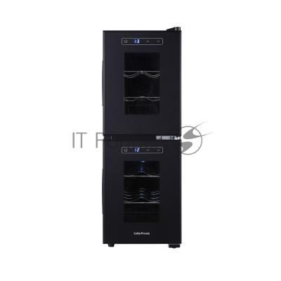 Винный шкаф CellarPrivate CP012-2Е черный, 32 л, 2 отсека, 12 бут. Винный шкаф CellarPrivate CP012-2Е черный, 32 л, 2 отсека, 12 бут.