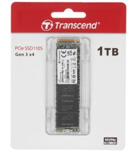Накопитель SSD Transcend SSD MTE110S, 2048Gb, M.2(22x80мм), NVMe, PCIe 3.0 x4, 3D TLC, R/W 2500/1700Mb/s, IOPs 200 000/250 000, TBW 800, DWPD 0.2 (12 мес.)