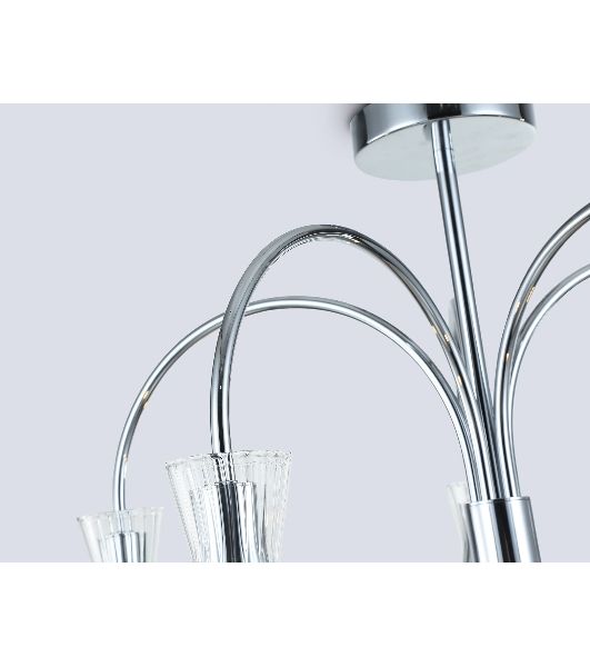 Люстра Ambrella light LH55651/5 СH/CL хром/прозрачный E14*5 max 40W D600*440