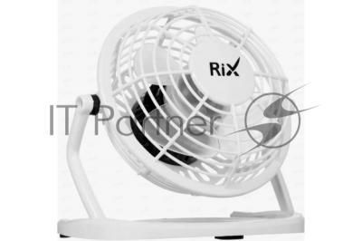 Вентилятор Rix RDF-1500USB чёрный, настольный, 2.5 Вт, 1 скорость, 10 см
