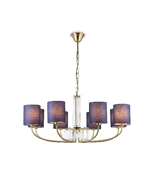 Люстра Ambrella light LH71273/8 BS/DB латунь/темно синий E14/8 max 40W D820*840