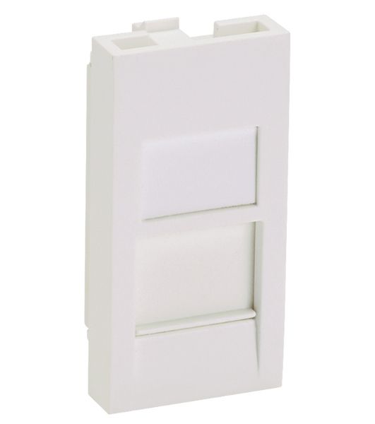 Вставка Panduit CFA1FSAW-X прямая со шторкой 22.5x45 1xMini-Com ПВХ белый (упак.:10шт)