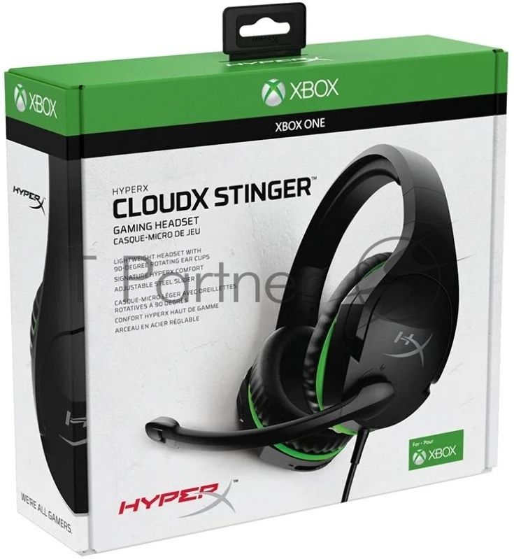 Гарнитура проводная HyperX Cloud Stinger черный/зеленый для: Xbox Series/One (4P5K1AA)