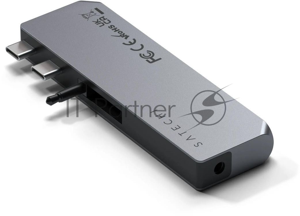 Док-станция Satechi ST-UCPHMIM, USB Type-C, USB 3.0/USB Type-C/RJ-45/Mini jack, USB