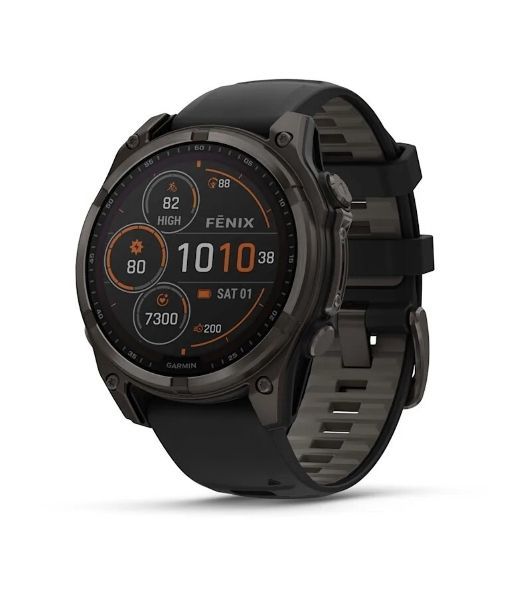 Умные часы Garmin Fenix 8, 1.6" AMOLED, Wi-Fi, Bluetooth, NFC, 100м, серый / черный
