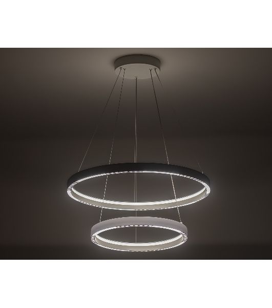 Подвесной светодиодный светильник Ambrella light FL5862/2 WH белый 45W 3000K/4200K/6400K D600/400*830 (без ПДУ)