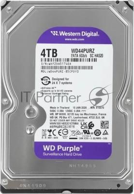 Жесткий диск Western Digital 4TB 5400 Purple Pro Surveillance, Cache 128MB
