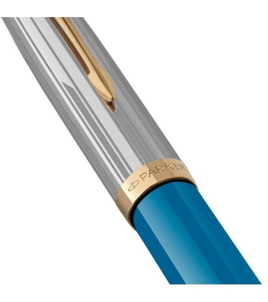 Ручка перьевая Parker 51 Premium (CW2169078) Turquoise GT, F, сталь нержавеющая, подарочная коробка