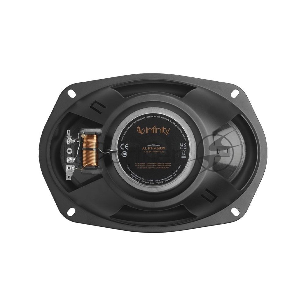 Колонки автомобильные Infinity Alpha 693M 195Вт 93дБ 3Ом 16x24см (6x9дюйм) (ком.:2кол.) коаксиальные трехполосные