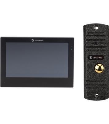Цветной монитор видеодомофона SECURIC AC-438 7" AHD в комплекте с вызывной видеопанелью с кнопкой