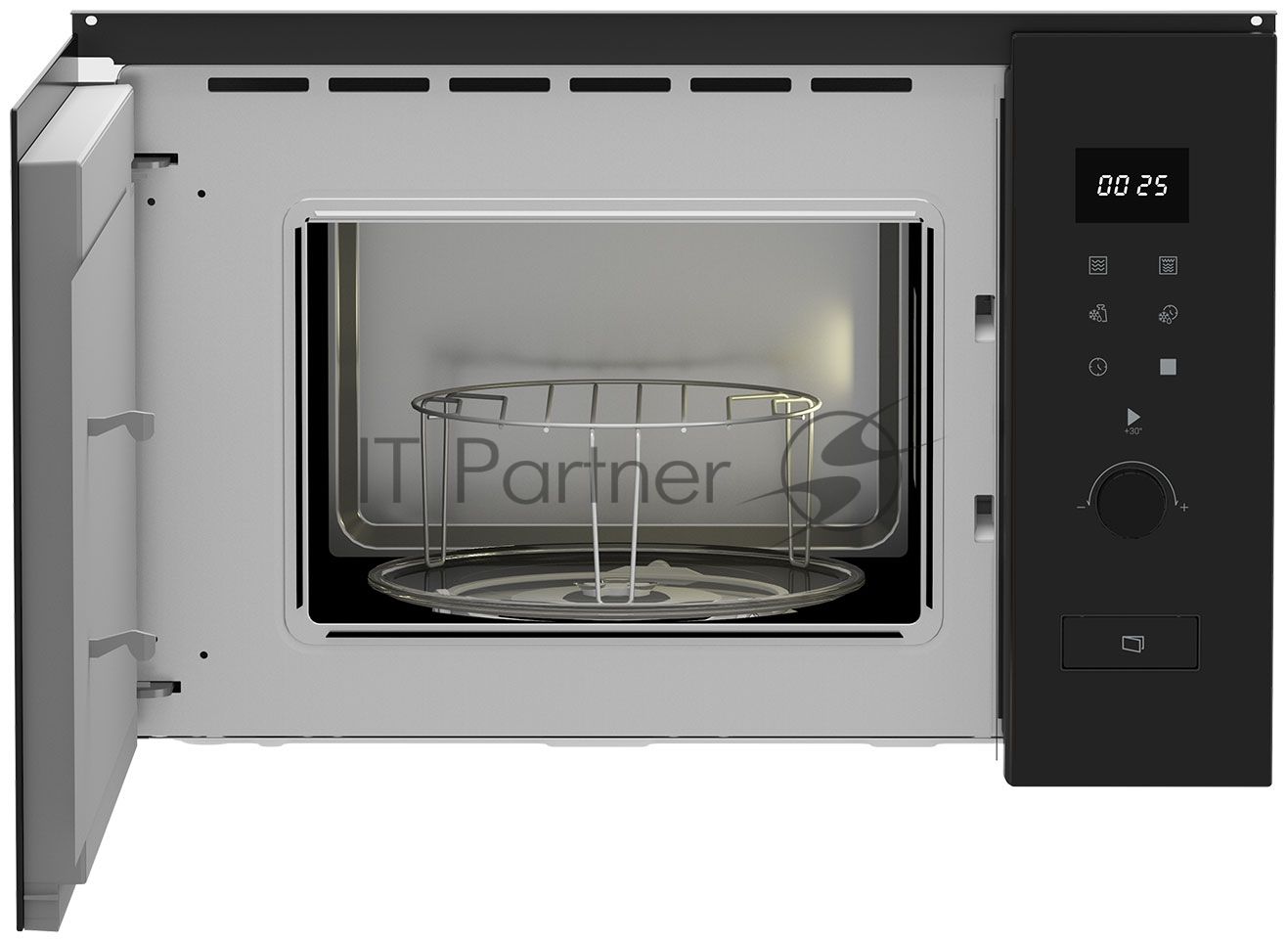 Встраиваемая микроволновая печь Grundig GMI12312B черный, 25 л, 900 Вт, переключатели - электронное управление