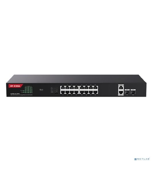 Коммутатор неуправляемый IP-COM G1120P-16-250W PoE, 20 портов, 18x1 Гбит/с, SFP 2x1 Гбит/с, PoE 16х30 Вт (до 230 Вт)