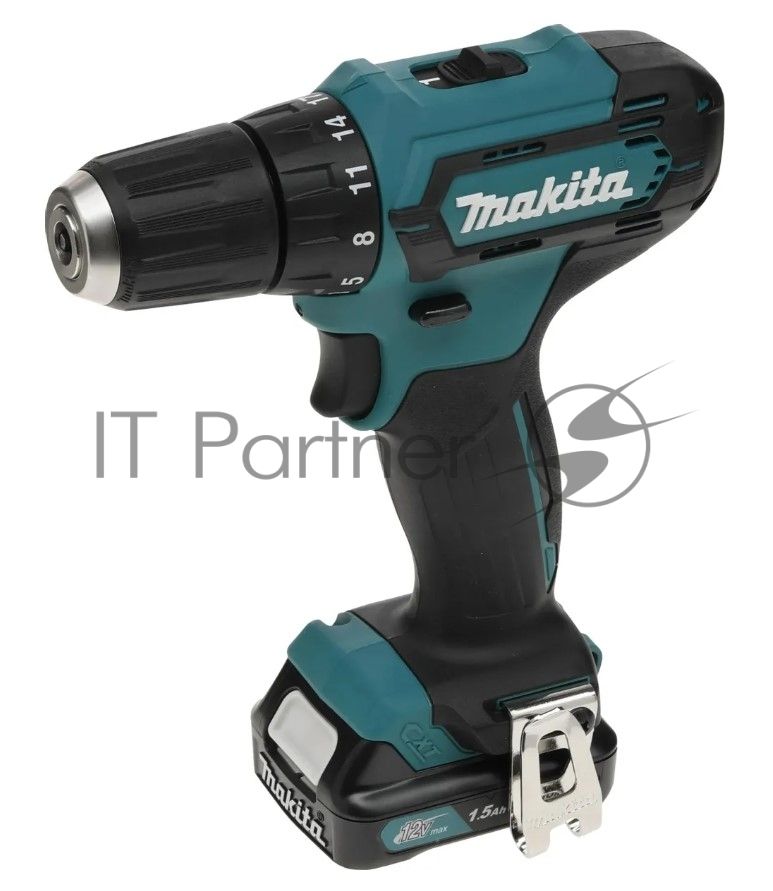 Дрель-шуруповерт Makita DF333DYX14, 12 В, 1.5 Ач, 30 Нм, щеточный